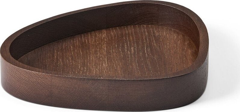 Hnědý dekorativní dřevěný úložný box 18x16x3 cm Curve M – LIND DNA