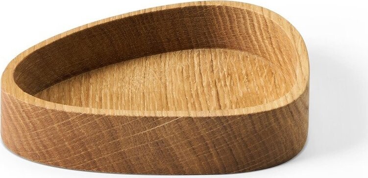 Dekorativní dřevěný úložný box v přírodní barvě 14x12,5x3 cm Curve S – LIND DNA