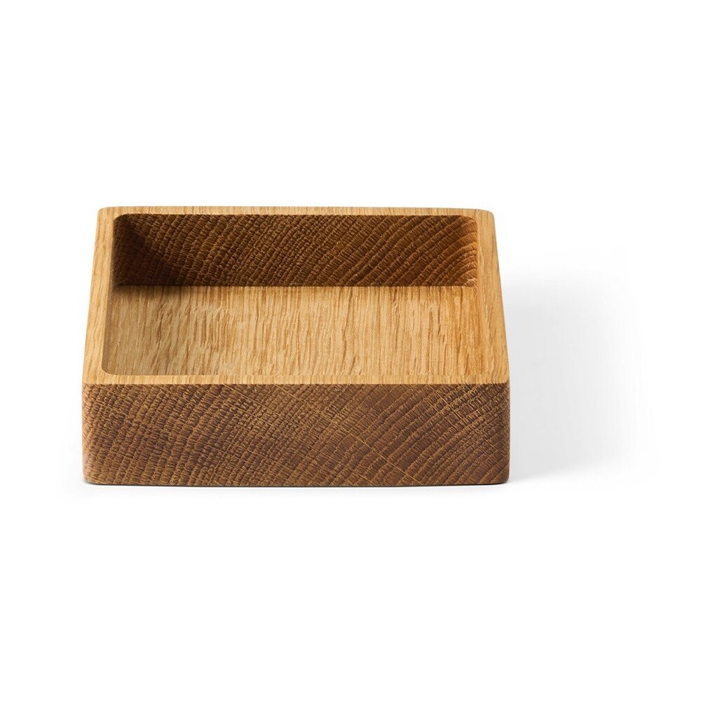Dekorativní dřevěný úložný box v přírodní barvě 11x11x3 cm Square S – LIND DNA