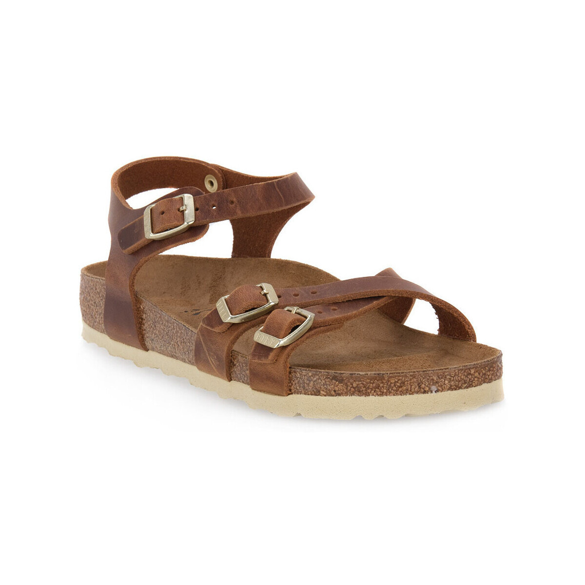 BIRKENSTOCK  KUMBA COGNAC WAXY LEA CALZ S  Hnědá