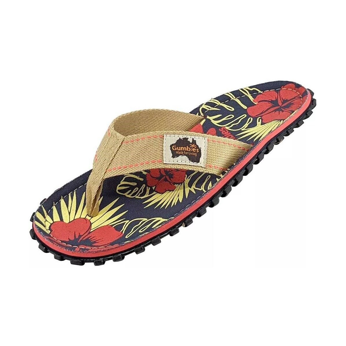 Gumbies  Islander Denim Hibiscus  Béžová