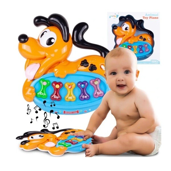 Dětský klavír ve tvaru pejskaý