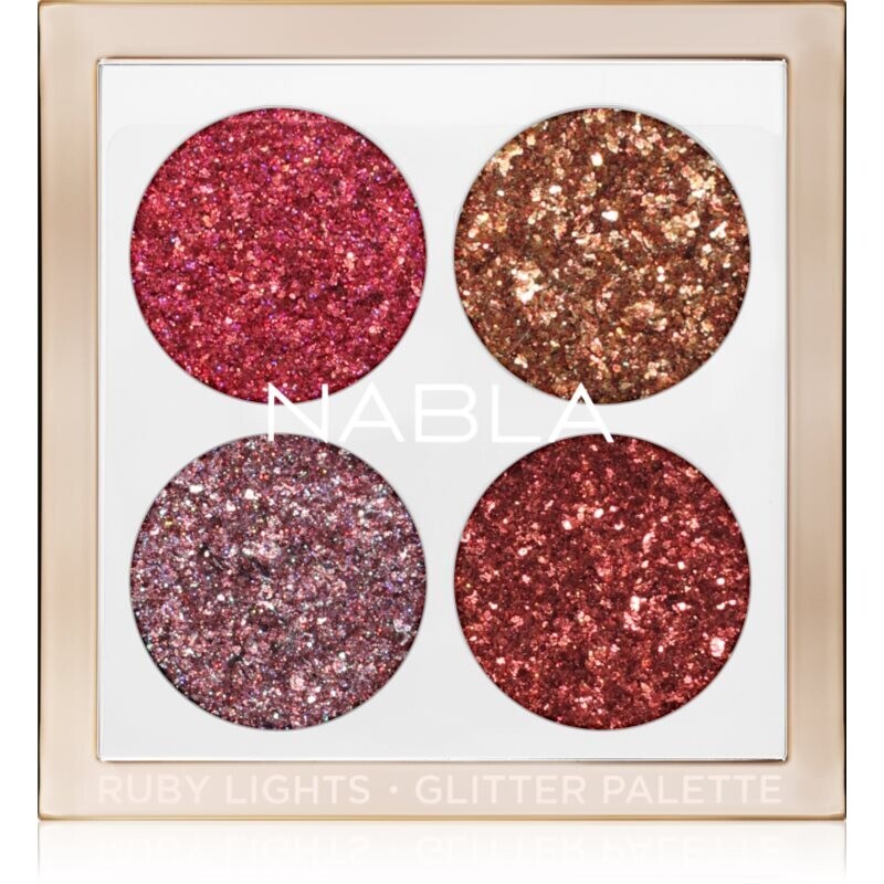 NABLA - Ruby Lights Glitter Palette – Paletka očních stínů