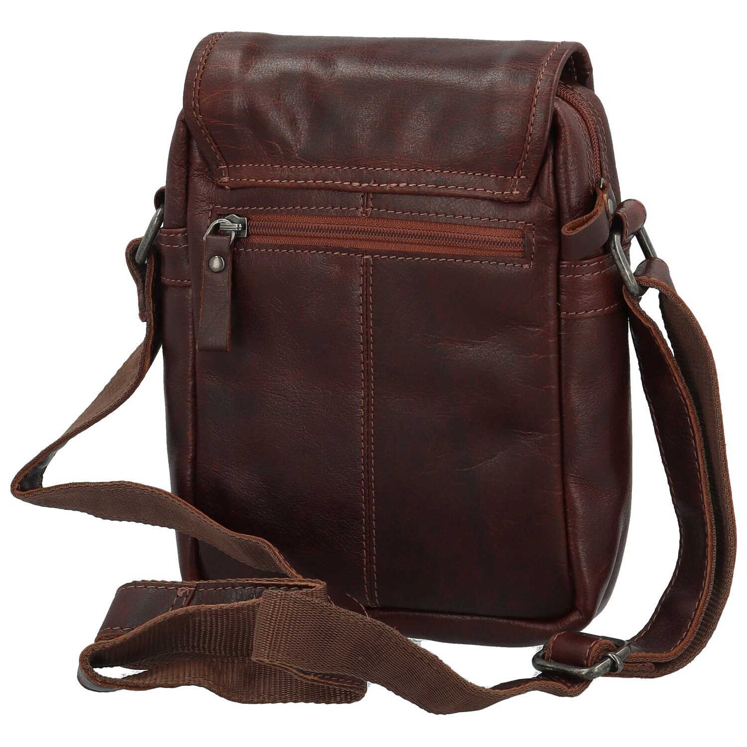 Trendy pánská kožená crossbody taška GW Oktavián, hnědá