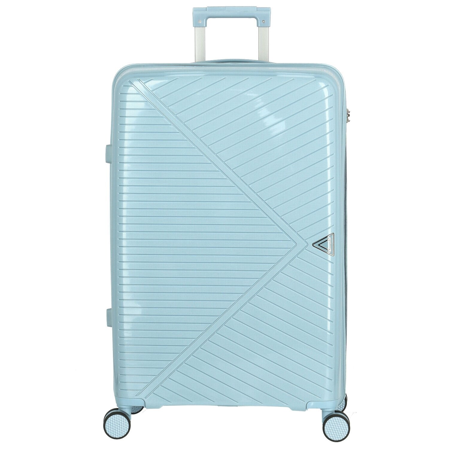 Cestovní plastový kufr Mervin velikost L, světle modrý