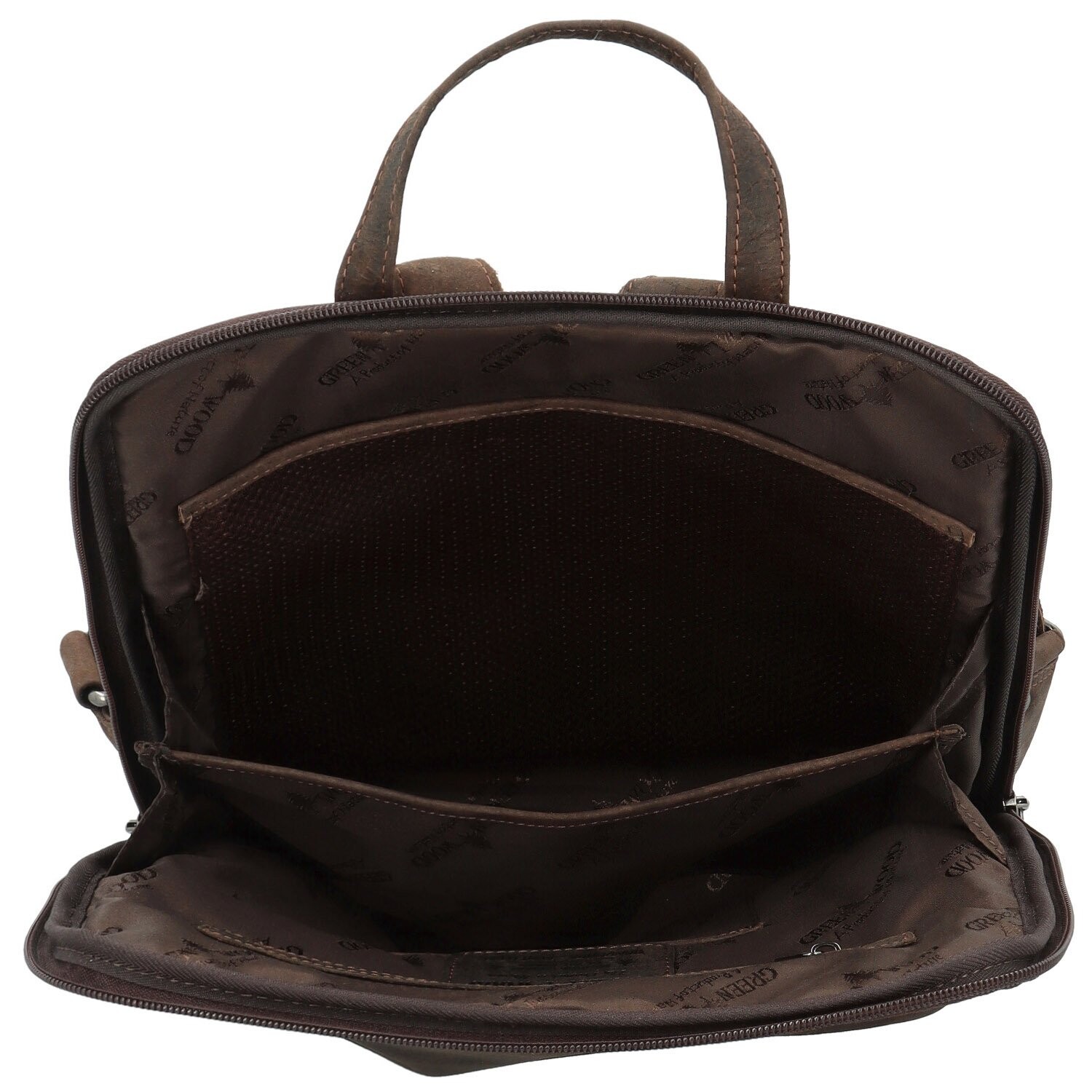 Módní kožený batoh GW Gastor, tmavě hnědý