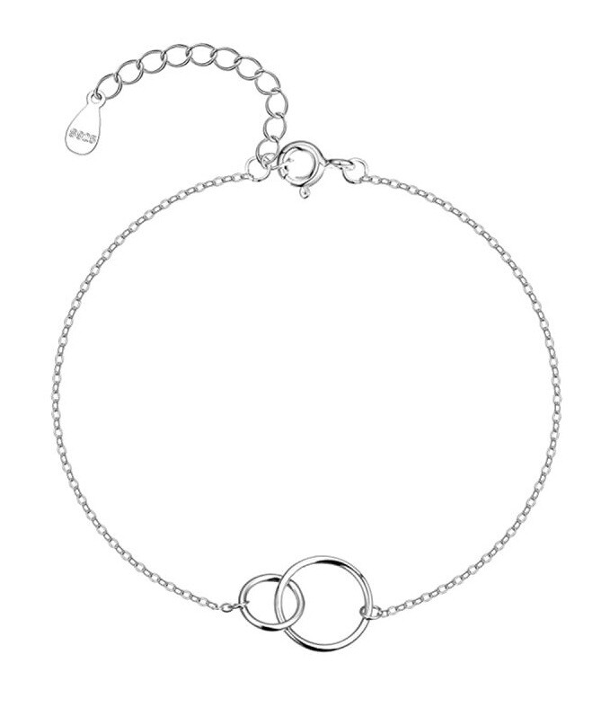 MOISS Stříbrný náramek na nohu Kroužky B0001412