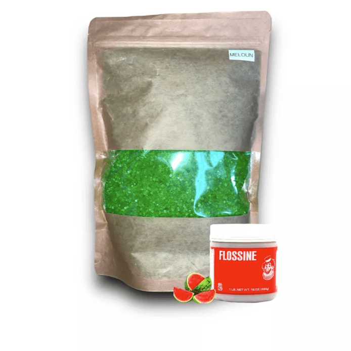 Cukr na cukrovou vatu - 1 Kg - Meloun (Zelená) - Knapro