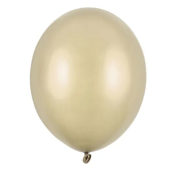 Balónky latexové metalické studená zlatá 23 cm 100 ks
