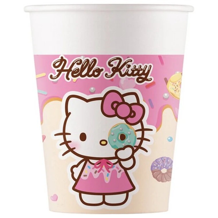 Kelímky papírové Hello Kitty & Kuromi 200 ml 8 ks