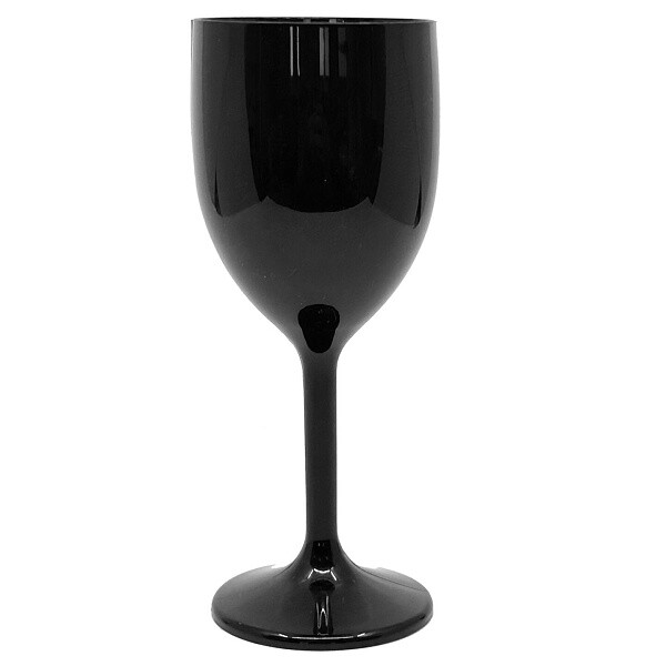 Sklenička na víno černá 2ks