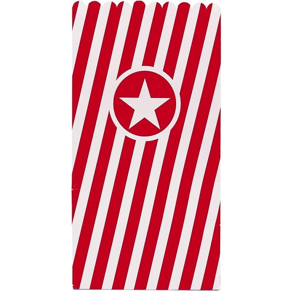 Box na popcorn červený 6 ks