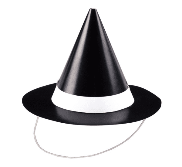 Papírové mini čarodějnické klobouky – 8 ks