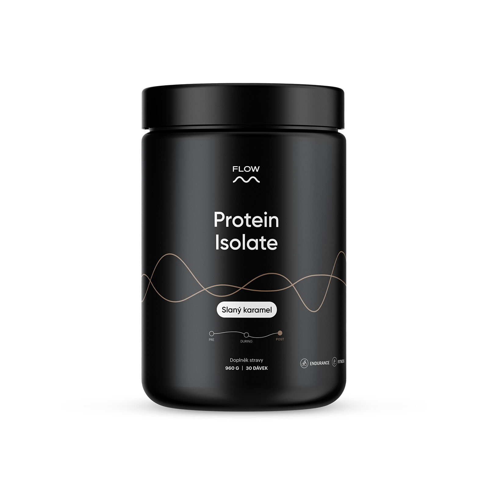 Flow nutrition Protein Isolate - slaný karamel 960 g / 30 dávek