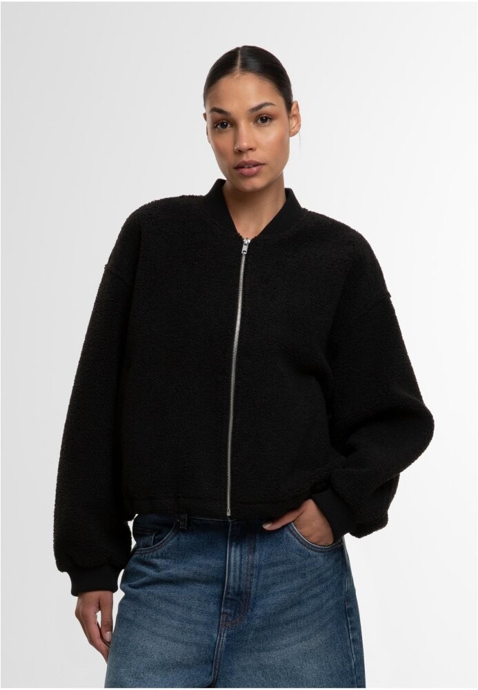 Ladies Structured Bomber Jacket - black S