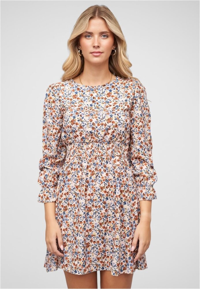 Langarm Kleid mit Blumen Print M