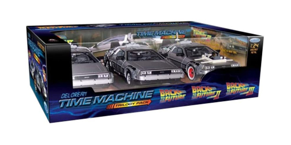 Welly | Back to the Future - set 3 modelů DeLorean 1/24 ve sběratelském boxu