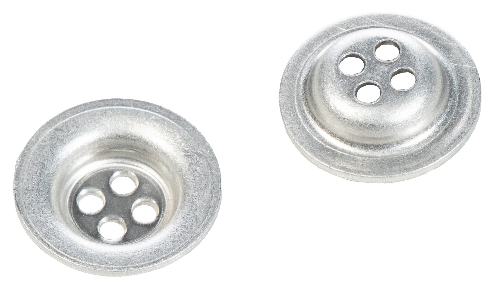 Knoflík na celtu 17mm čtyřdírkový hliníkový šedý