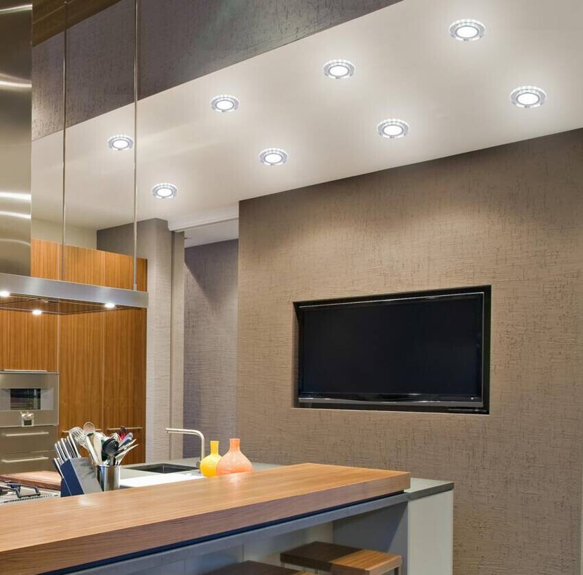 Stropní svítidlo LED s bílým sklem SSP-23