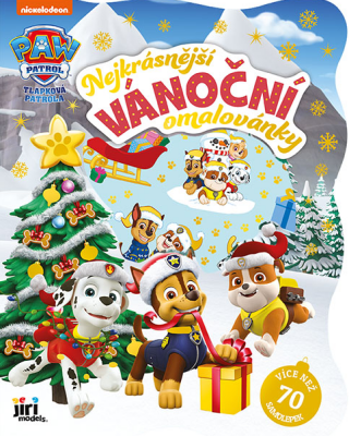 Nejkrásnější vánoční omalovánky se samolepkami Tlapková patrola