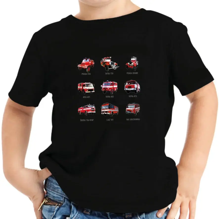 Dětské tričko pro HASIČE: Auta, co zachraňují životy, 6 let (116cm)