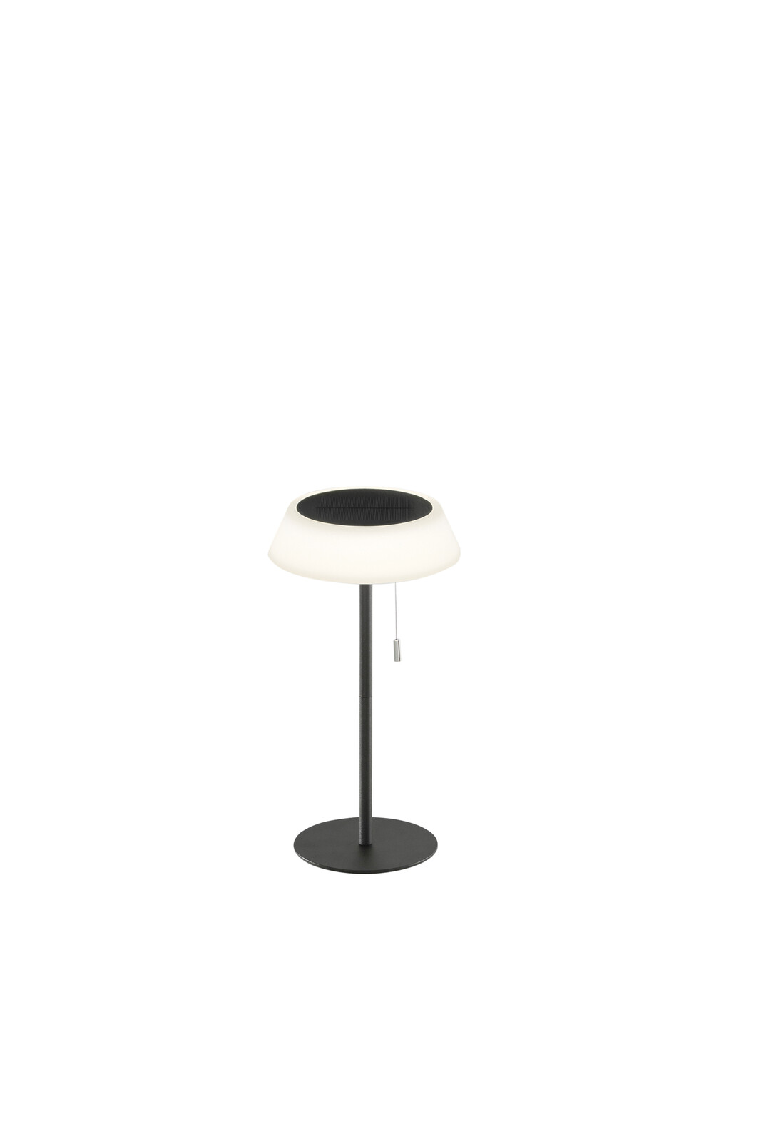 FANEUROPE Solární stolní lampa Jin (černá), dobíjecí LED 1,2 W, stmívatelná 3000K, IP54, ? 17 x 32 cm