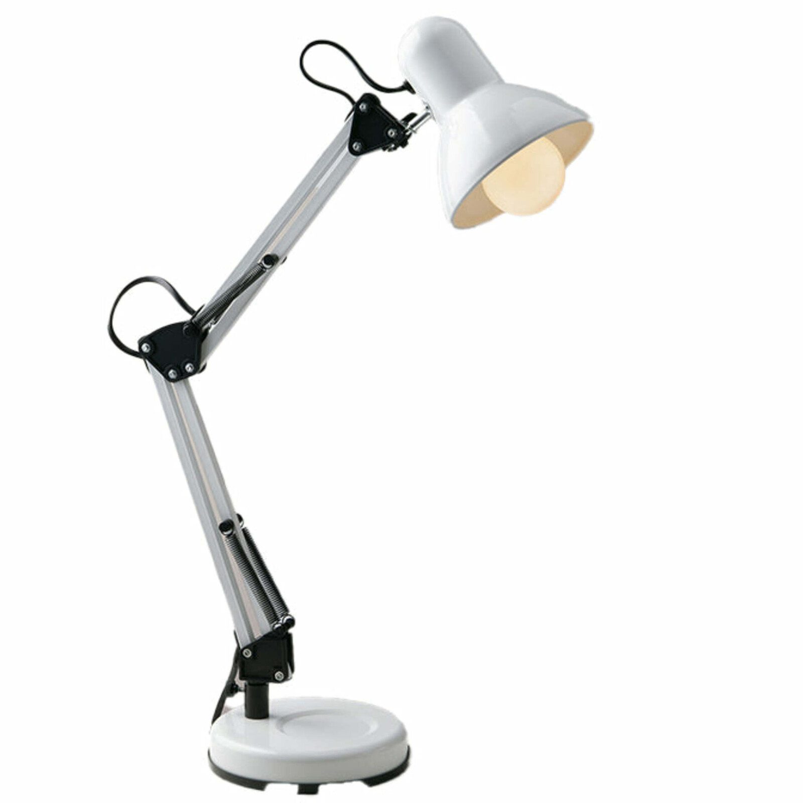 FANEUROPE Stolní lampa s klipem Architteto, 1xE27, 60 x 42 cm, bílá, kov