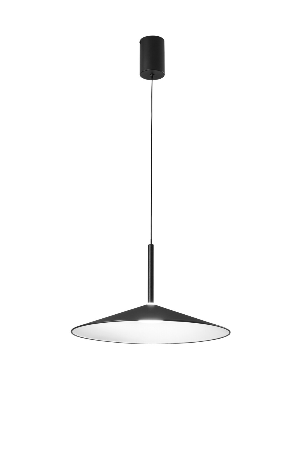 FANEUROPE Závěsné LED svítidlo Khan (černá), 18 W, CCT 2700 / 3500 K, 48 x 200cm