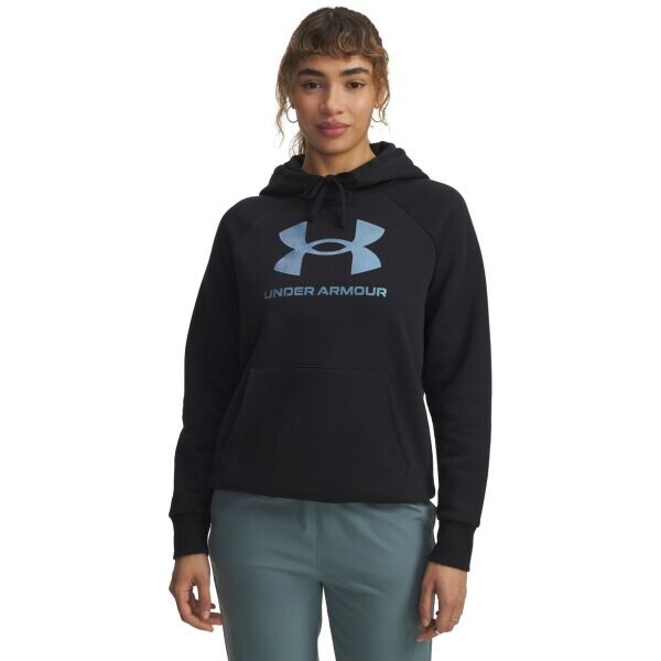 Under Armour RIVAL FLEECE SHIMMER Dámská mikina, černá, velikost S