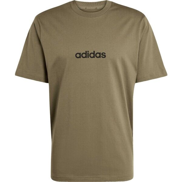 adidas LINEAR SJ TEE Pánské triko, khaki, velikost