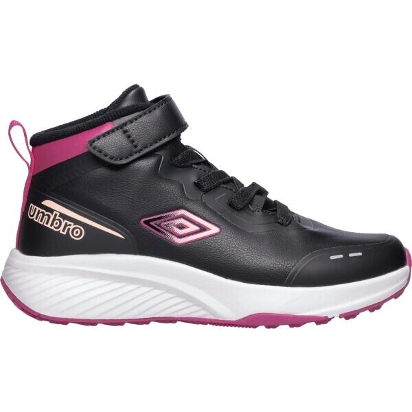 Umbro RAMSEY MID Dětská volnočasová kotníková obuv, černá, velikost 33