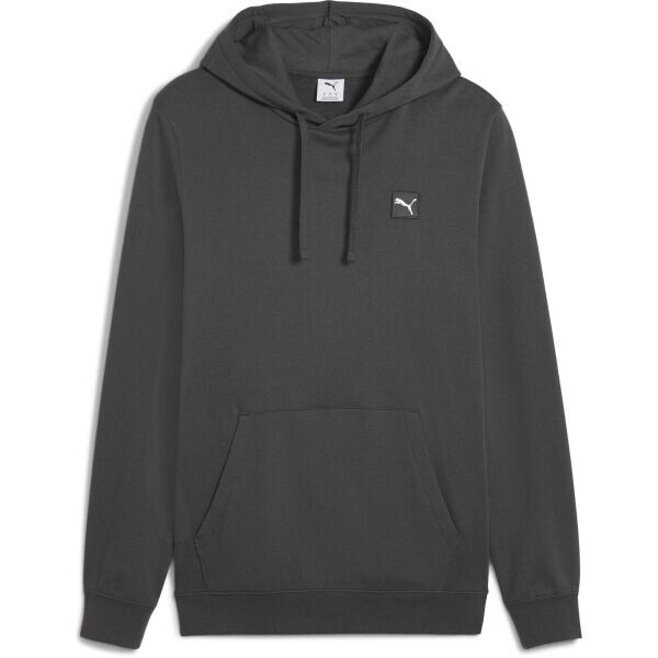 Puma ESSENTIALS ELEVATED HOODIE FL Pánská mikina, tmavě šedá, velikost