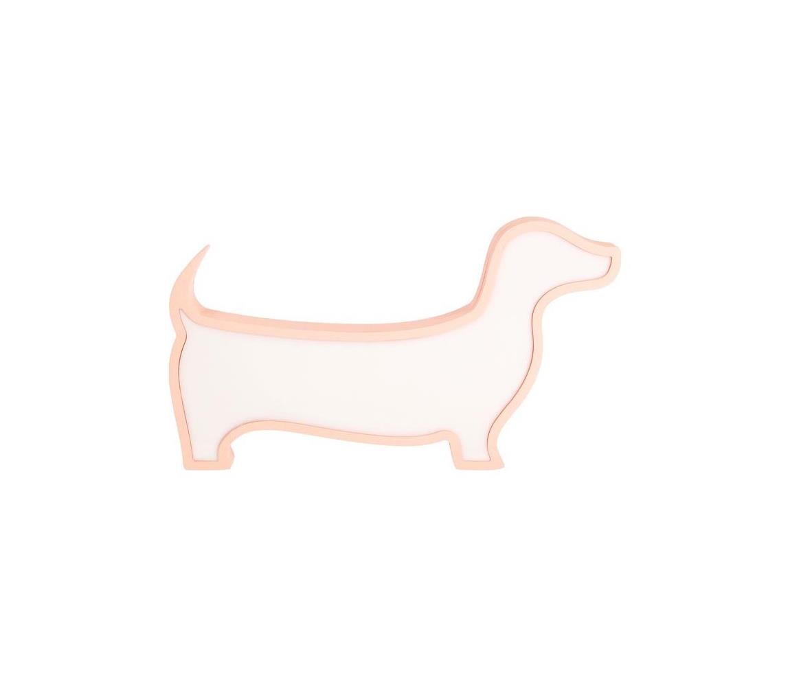 LED Dětská stolní lampa DOG LED/12W/230V růžová