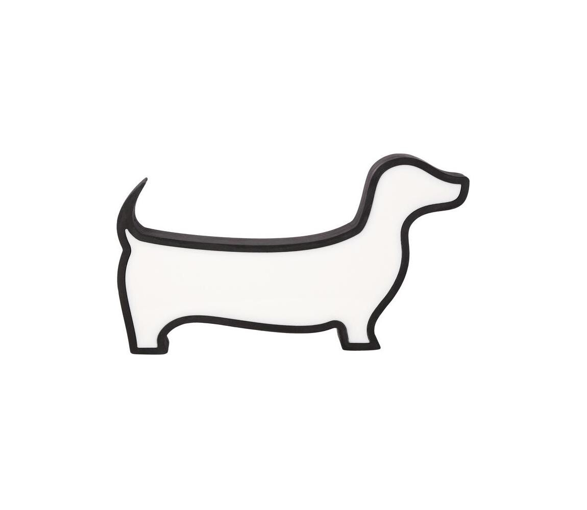 LED Dětská stolní lampa DOG LED/12W/230V černá