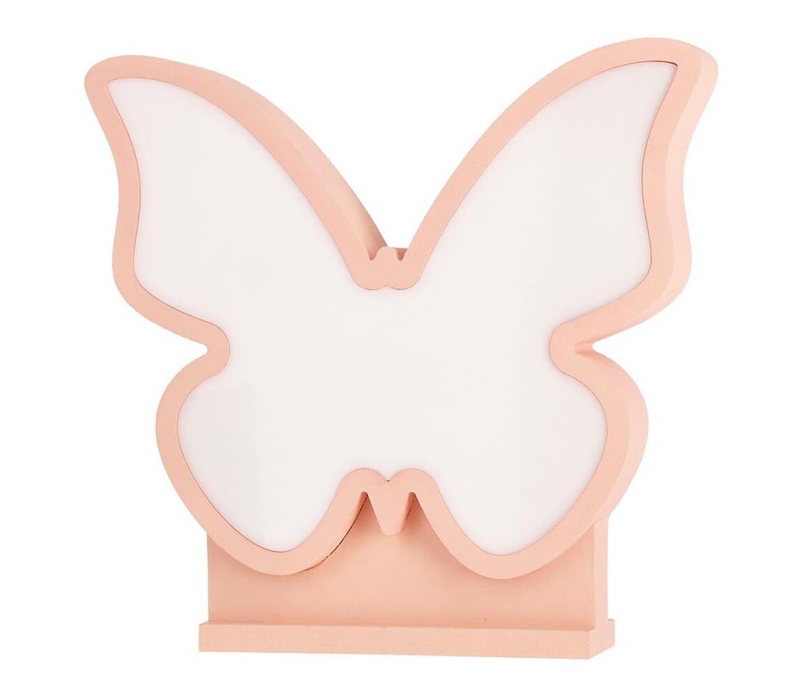 LED Dětská stolní lampa BUTTERFLY LED/14W/230V růžová