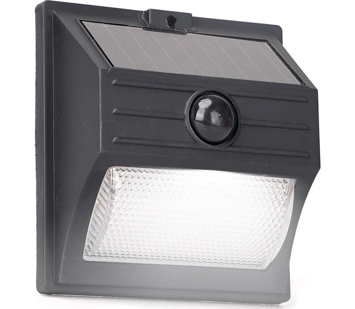 B.V.  - LED Solární svítidlo se senzorem LED/3,7V 6500K 500 mAh IP65 černá