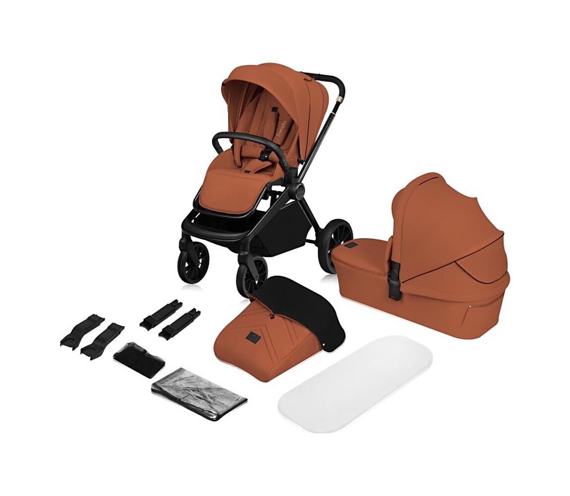 Lionelo Lionelo - Kombinovaný kočárek 2v1 MIKA PLUS Brown Rust