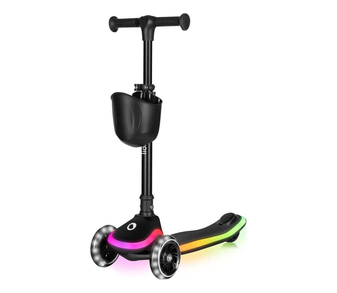 Lionelo Lionelo - Dětská koloběžka MEY 3xAAA Black Onyx