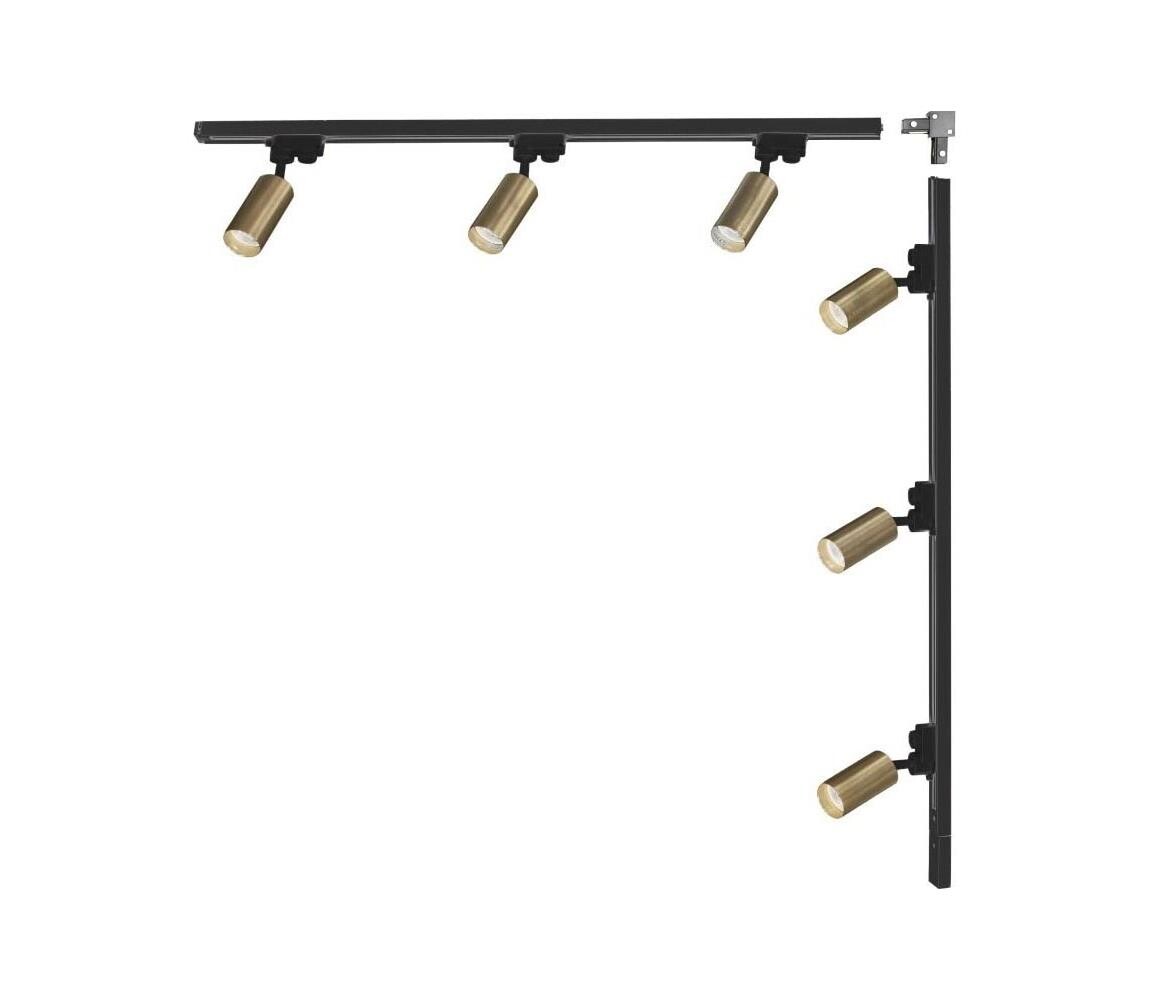 Zuma Line Zuma Line 3563 - Bodové svítidlo v liš. systému TUBE 6xGU10/35W/230V černá/zlatá
