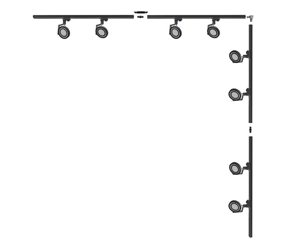 Zuma Line Zuma Line 3590 - Bodové svítidlo v lištovém systému MASTER 8xGU10/15W/230V černá