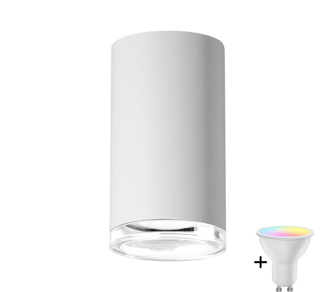 LED RGBW Stmívatelné koupelnové bodové svítidlo TURYN 1xGU10/6,5W/230V IP44 bílá