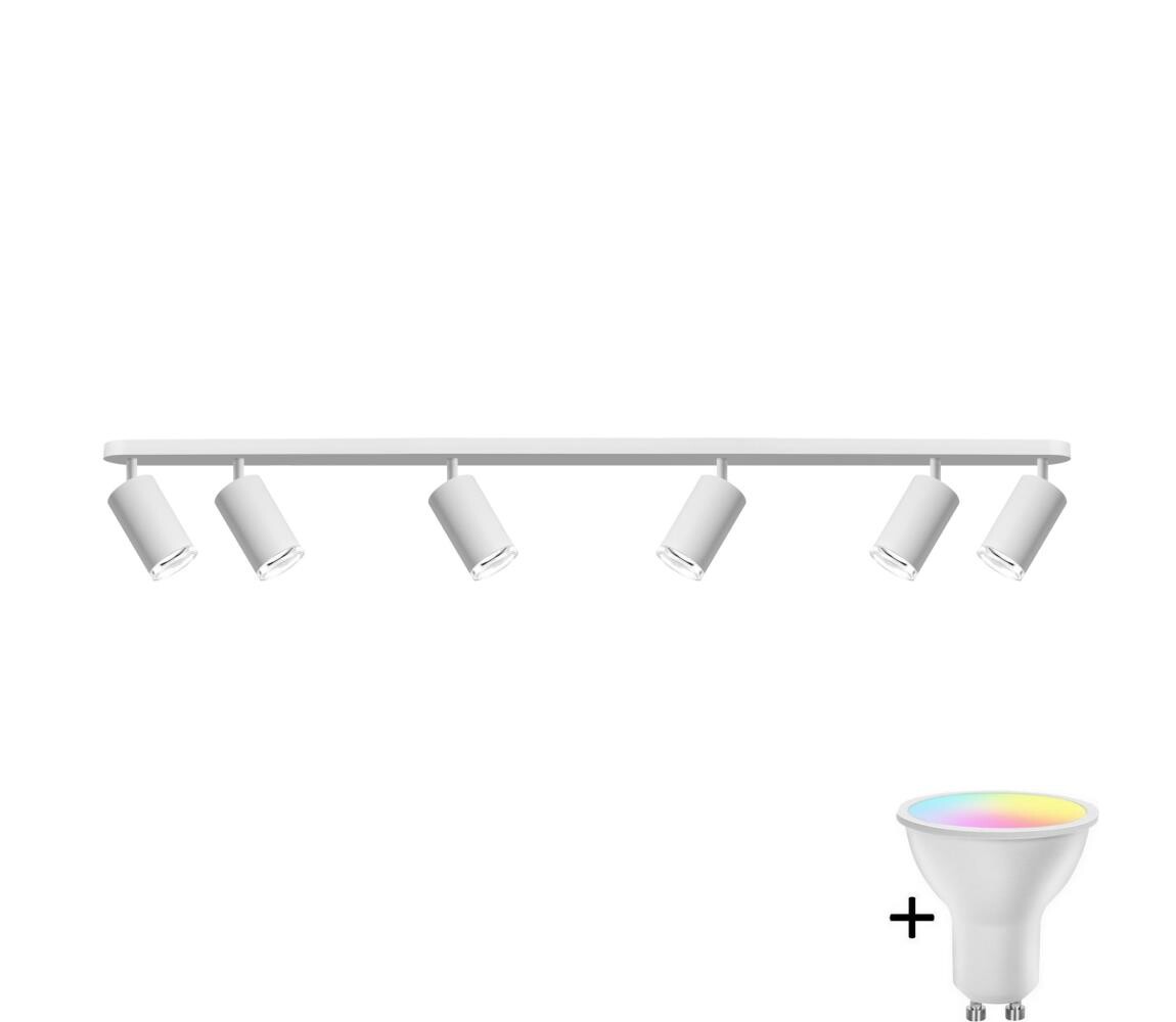 LED RGBW Stmívatelné koupelnové bodové svítidlo TURYN 6xGU10/6,5W/230V IP44 bílá
