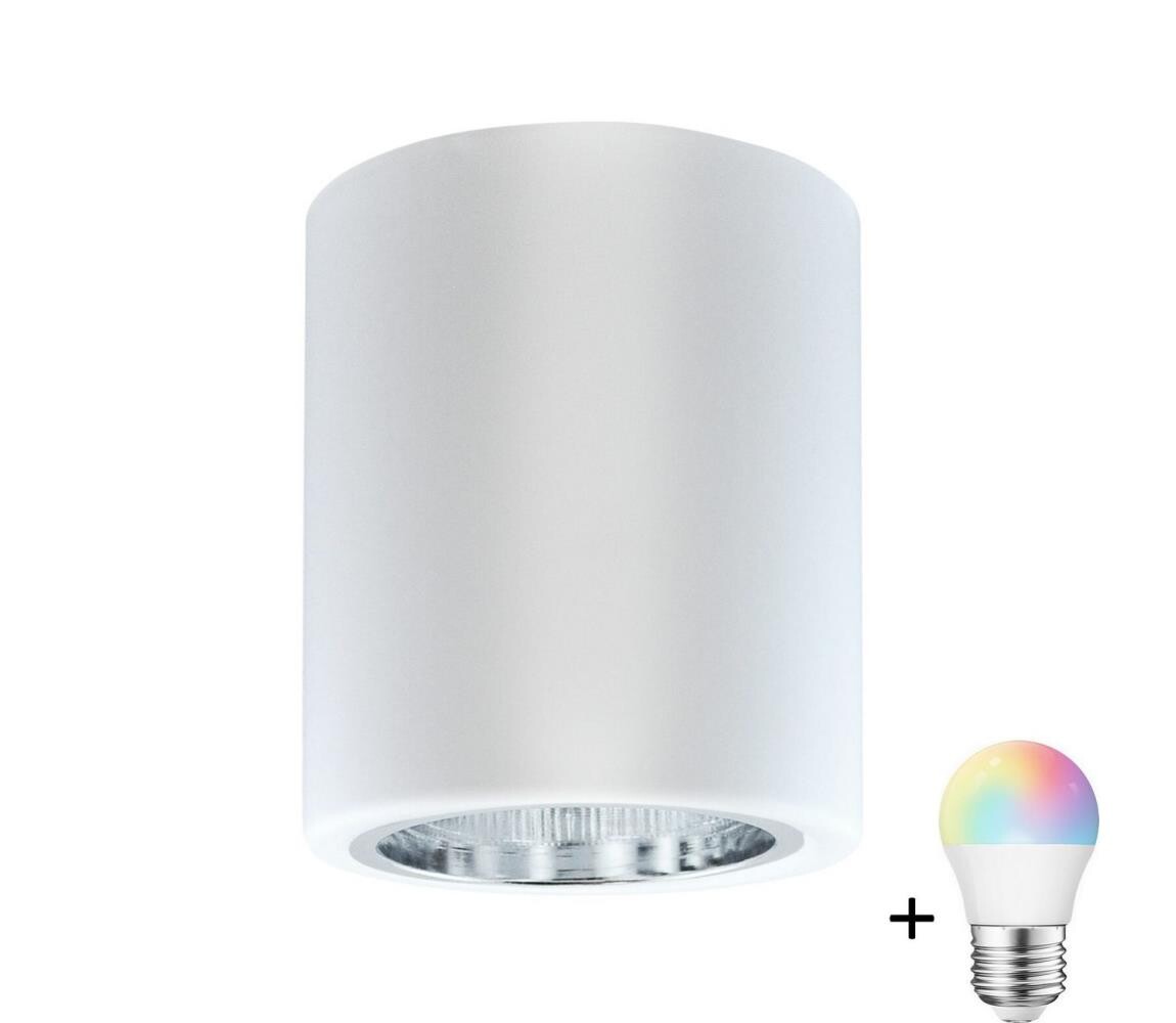 LED RGBW Stmívatelné bodové svítidlo JUPITER 1xE27/6,5W/230V pr. 9,8 cm bílá