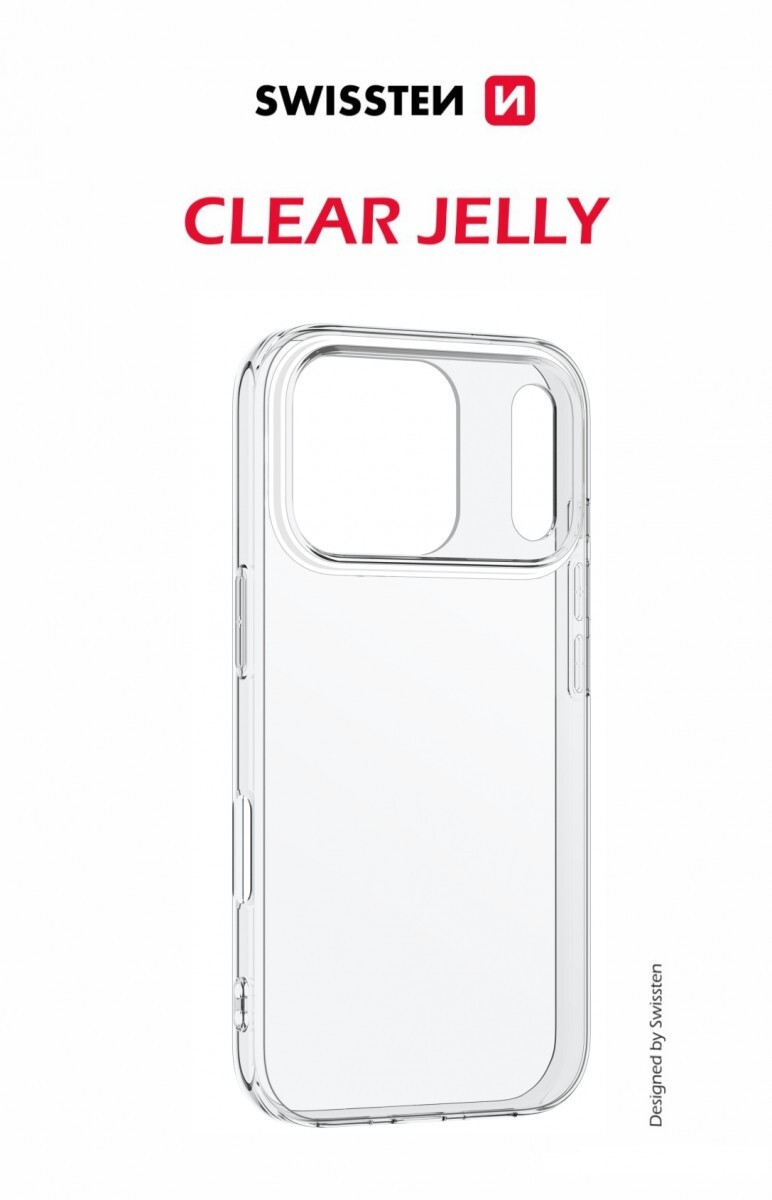 Zadní kryt Swissten Clear Jelly pro Apple iPhone 17 Pro Max průhledný