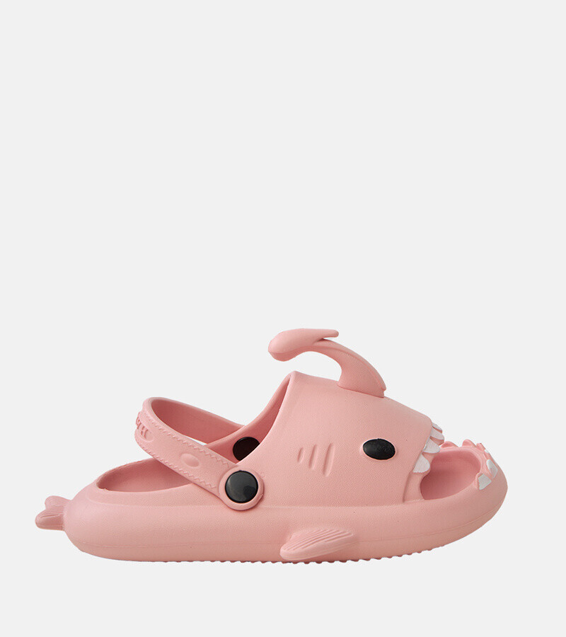 marka niezdefiniowana Žluté dětské pantofle s motivem žraloka Tossi