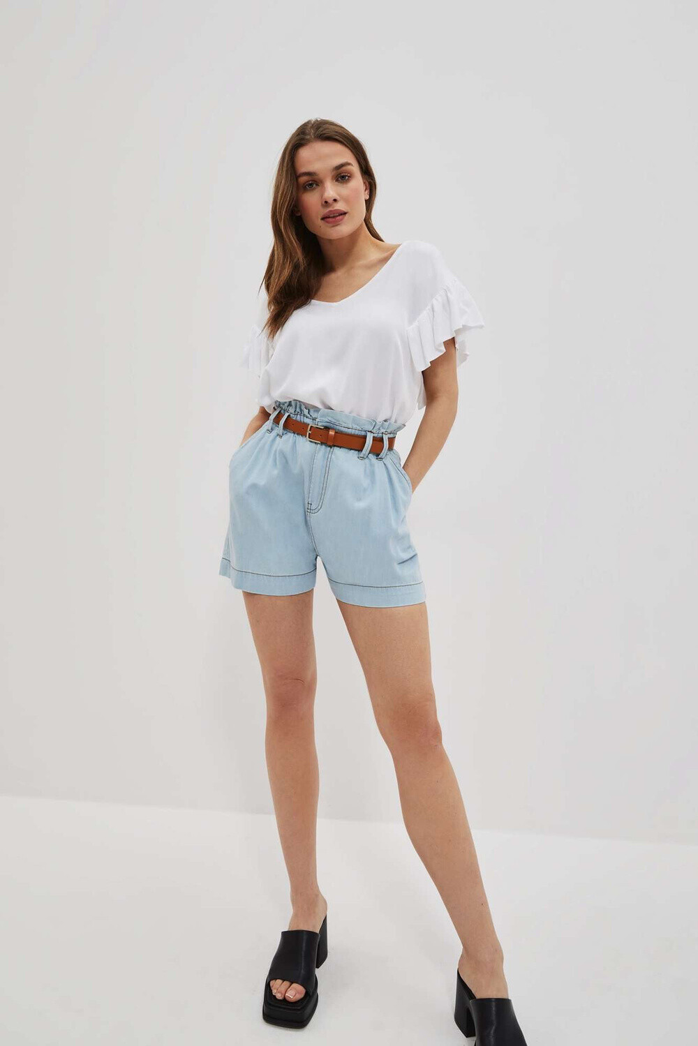 Marisse Women's Shorts L-Sh-4006 L.Blue