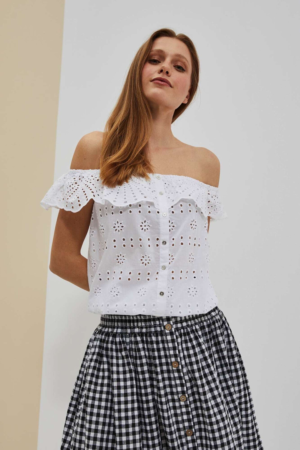 Marisse Women's Shirt L-Ko-4035 White