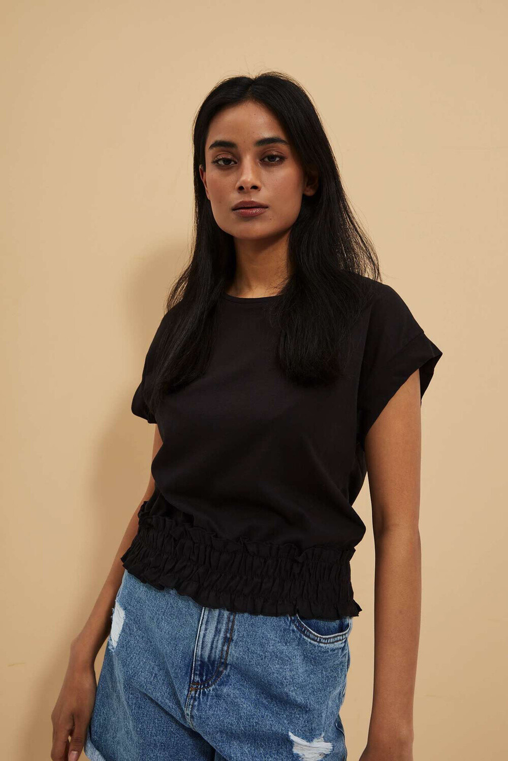 Marisse Women's T-Shirt L-Ts-4090 Black