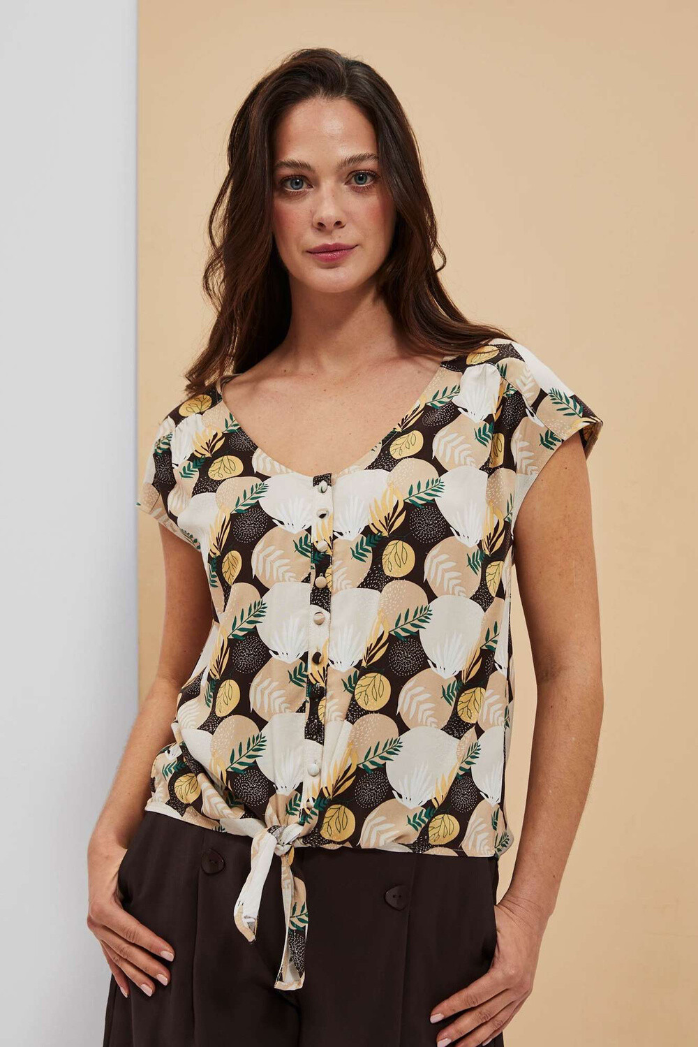 Marisse Women's Shirt L-Ko-4043 D.Oak