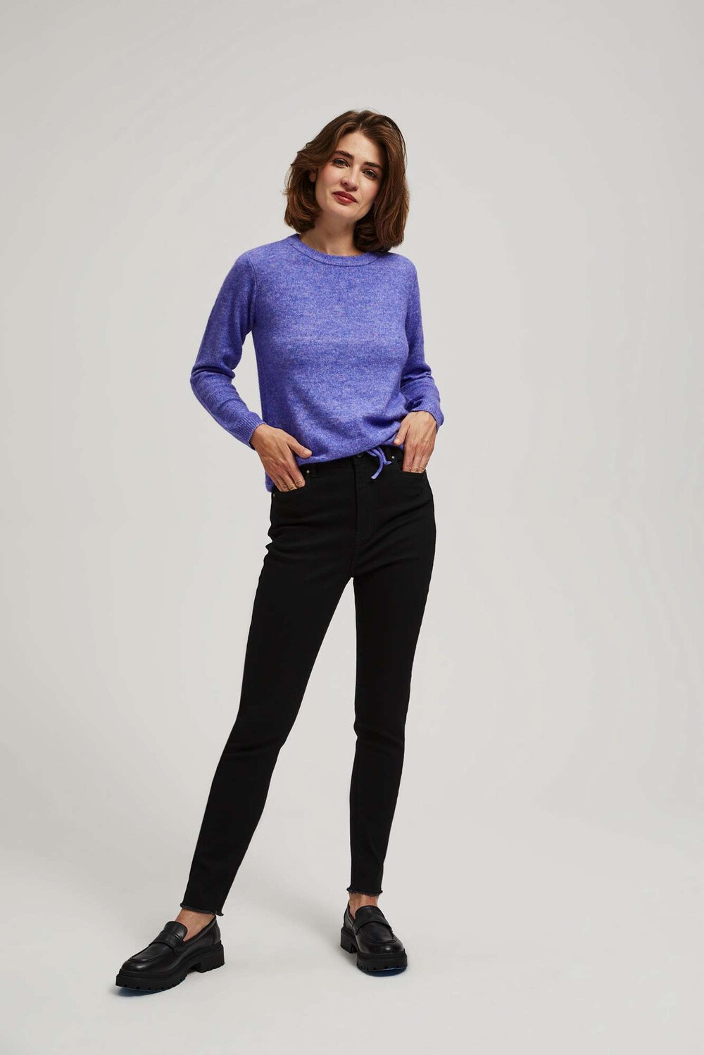 Marisse Mid-Rise Skinny Jeans Black